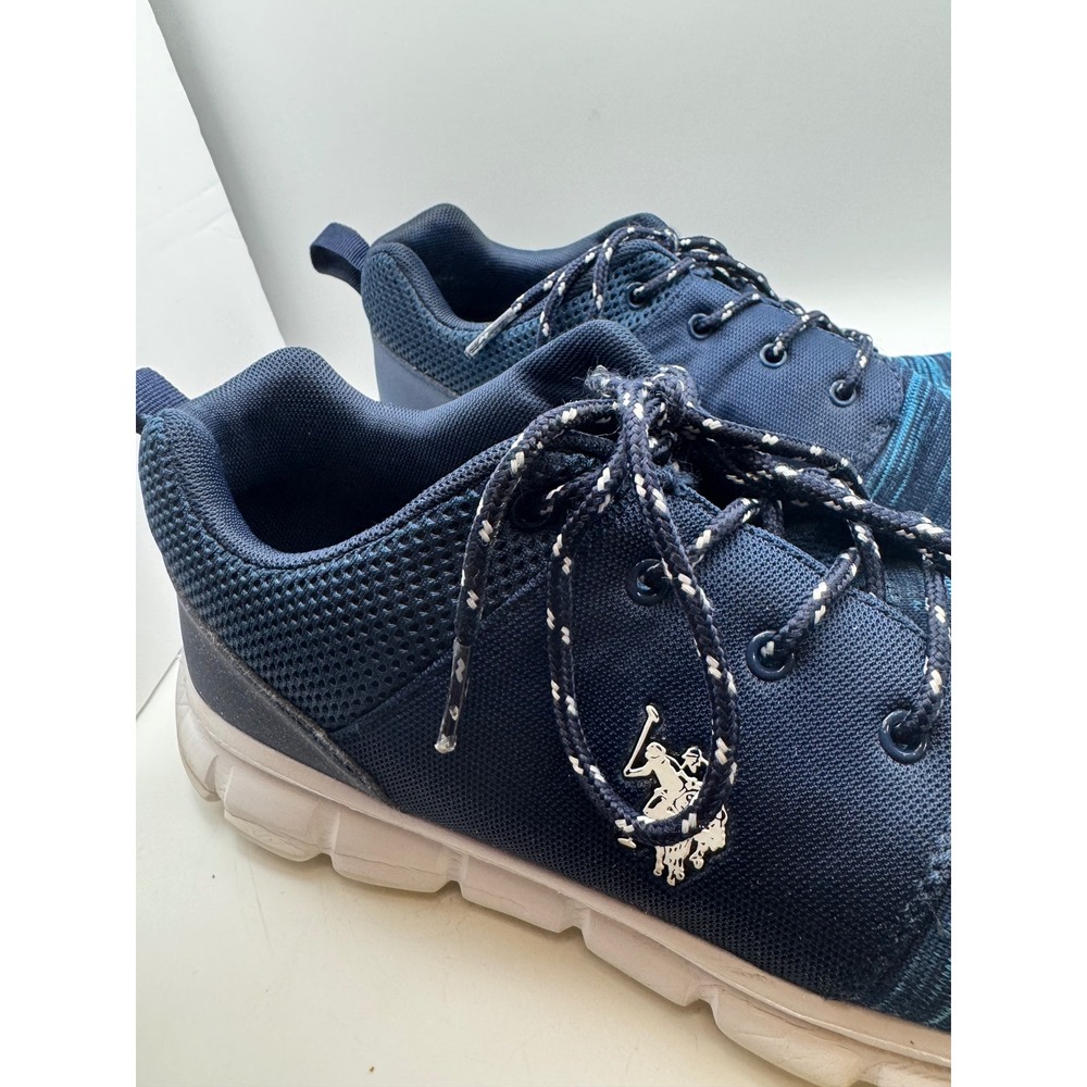 Polo Mens Athletic Shoes Navy Blue White Blue Speckle Lace Up Sneakers Size 11